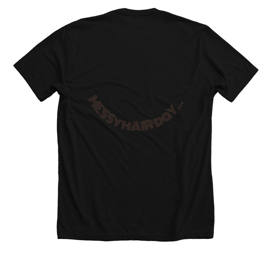 it's a MESS, a Solid Black Blend Premium Unisex Tee (back-view)