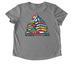 Words Without Limits, a Aluminum Grey Allmade Eco Triblend Women?s Scoop Neck Tee (back-view)