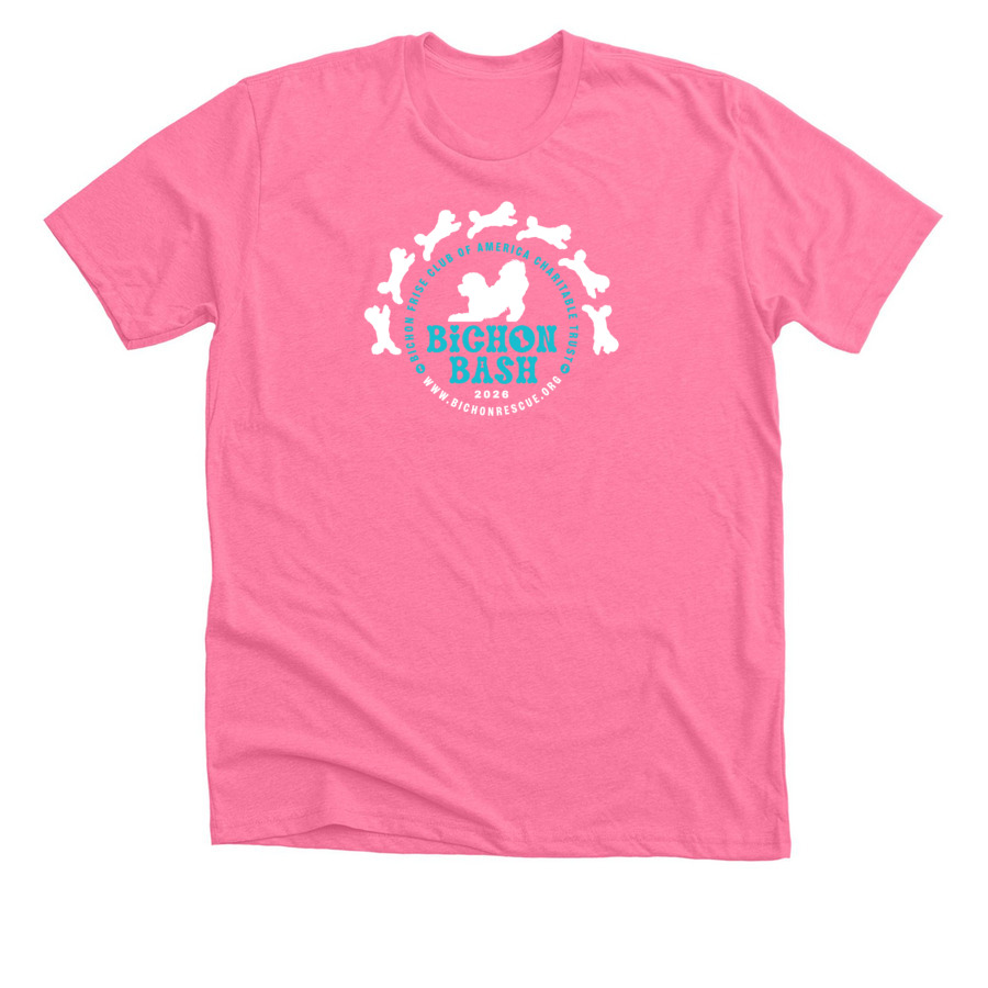 BFCACT Bichon Bash 2026 - blue, a Neon Pink Premium Unisex Tee