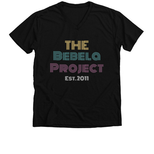 The Bebela Project, a Solid Black Blend Premium V-Neck Tee