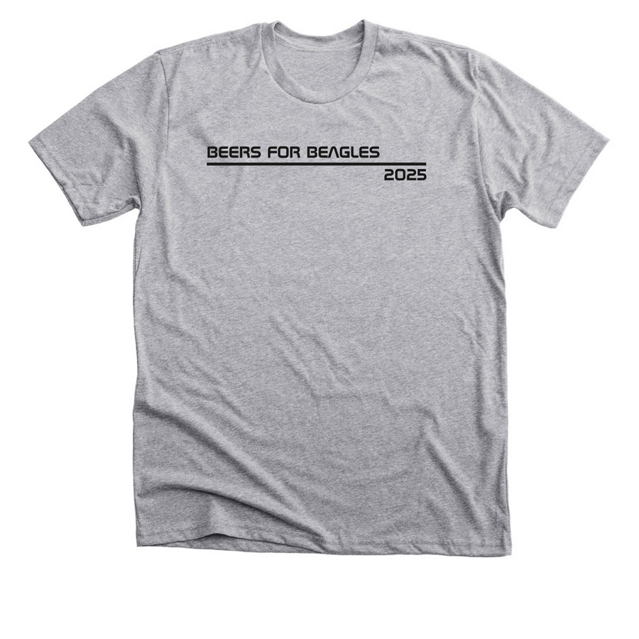 Beers for Beagles T-shirt, a Athletic Heather Premium Unisex Tee