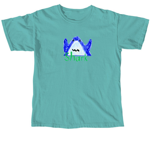 Shark, a Seafoam Comfort Colors Unisex Tee