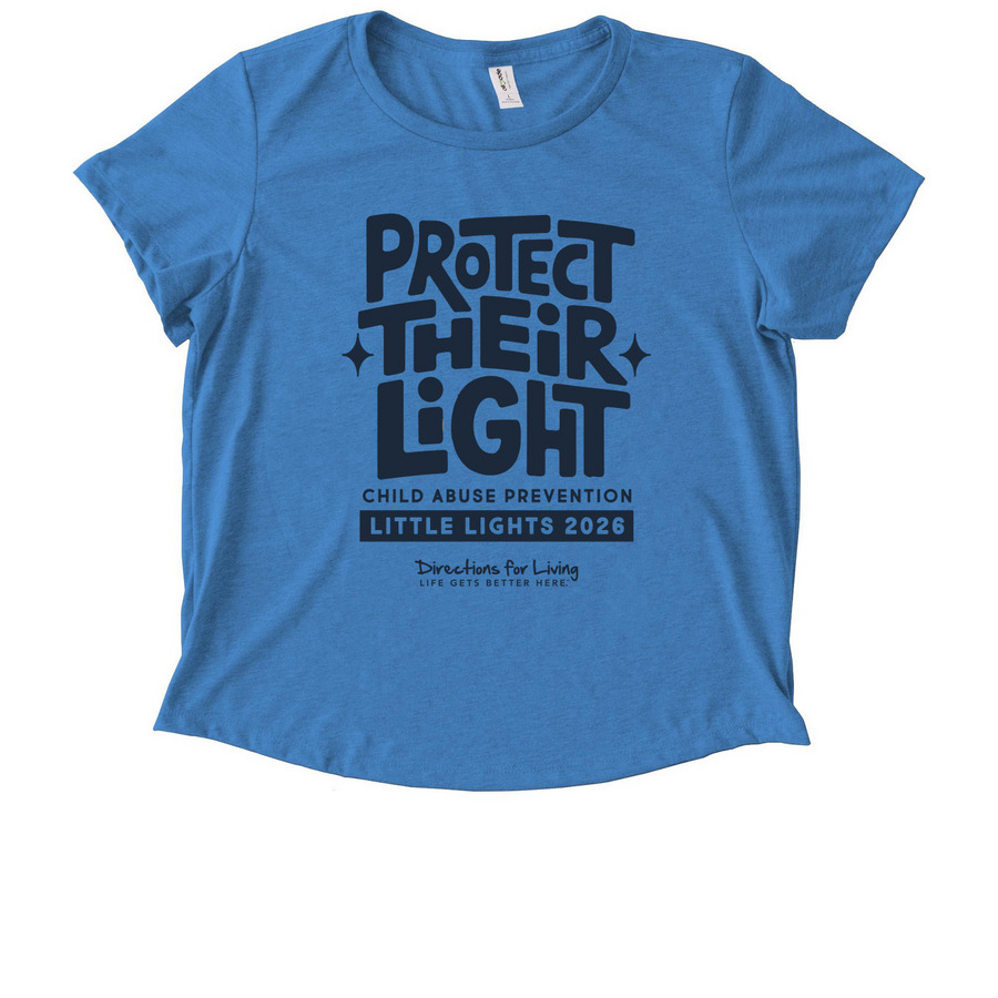 Protect their Light Shirt, a Azure Blue Allmade Eco Triblend Women?s Scoop Neck Tee