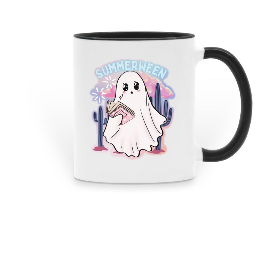 Summerween 2025 Mugs, a Black Two-Tone Ceramic Mug