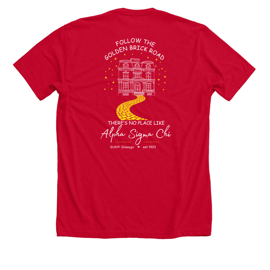??? F?26 Rush Red Design, a Solid Red Blend Premium Unisex Tee (back-view)