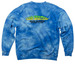 Grateful&nbsp;, a Aqua Blue Tie Dye Crewneck Sweatshirt (back-view)