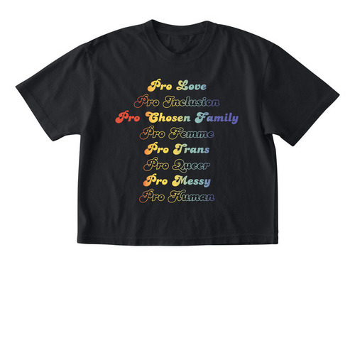 The Pro Human Tee, a Black Comfort Colors Boxy Tee