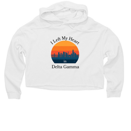 San Francisco Delta Gamma Fundraiser, a White Women?s Lightweight Cropped Hoodie