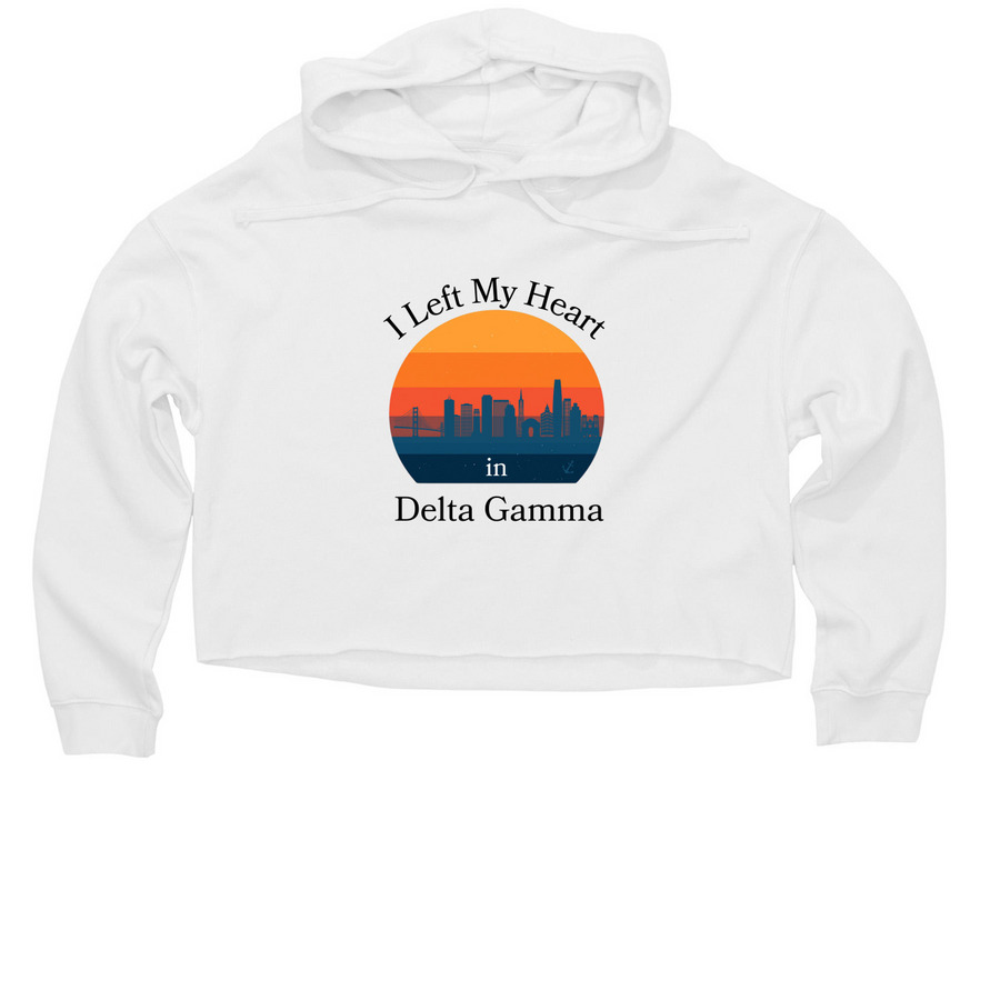 San Francisco Delta Gamma Fundraiser, a White Women?s Lightweight Cropped Hoodie