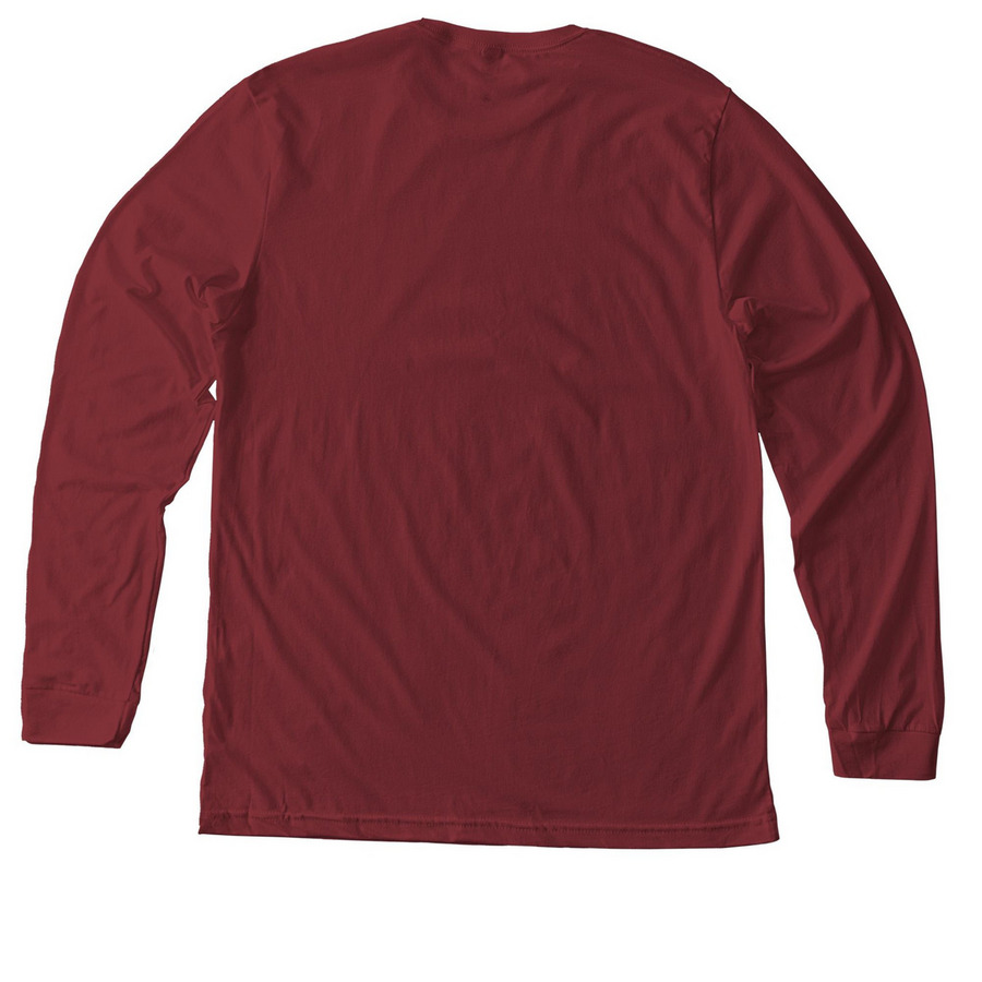Donate Blood & Help Kids!&nbsp;, a Heather Cardinal Premium Long Sleeve Tee (back-view)