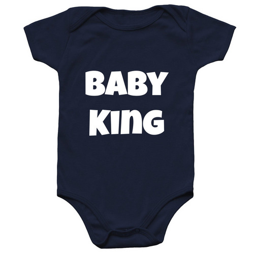 Baby King, a Navy Infant Onesie