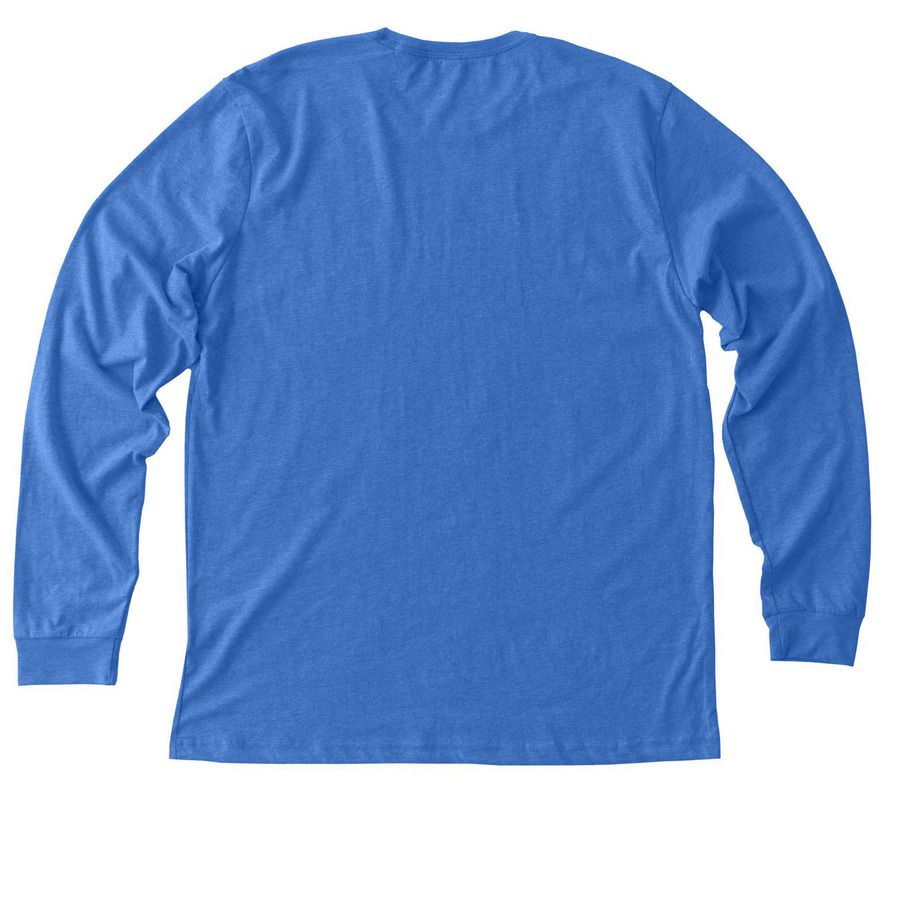 Seer of the Waters, a Heather True Royal Premium Long Sleeve Tee (back-view)
