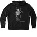 Giant Pacific Octopus gyotaku sweaters&nbsp;, a Deep Black Allmade Organic French Terry Zip Up Hoodie (back-view)