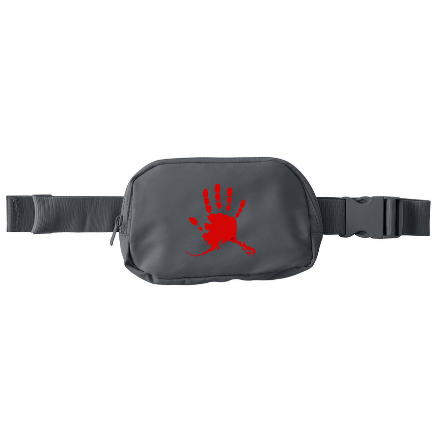 Sling bag red hand, a Storm Grey Matte Hip Pack