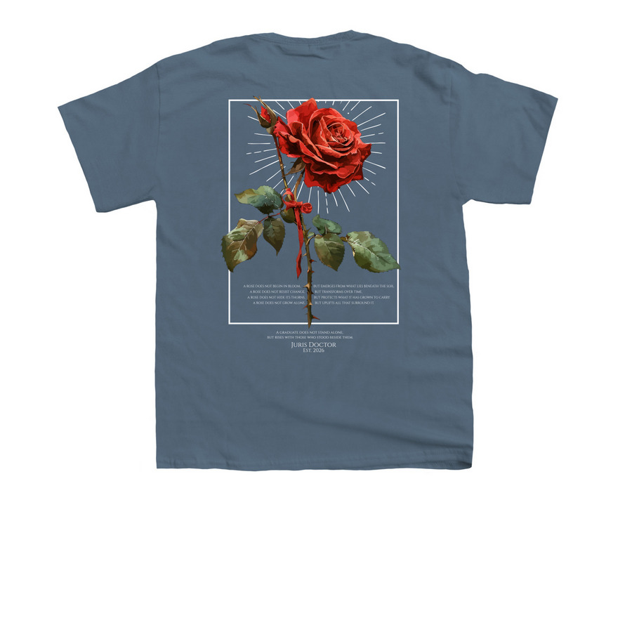 Emerge. Transform. Protect. Uplift., a Indigo Youth Unisex Tee (back-view)