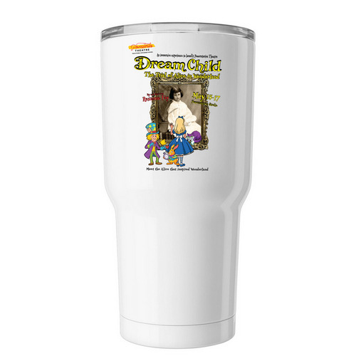 Dreamchild: The Trial of Alice in Wonderland, a White Insulated Tumbler