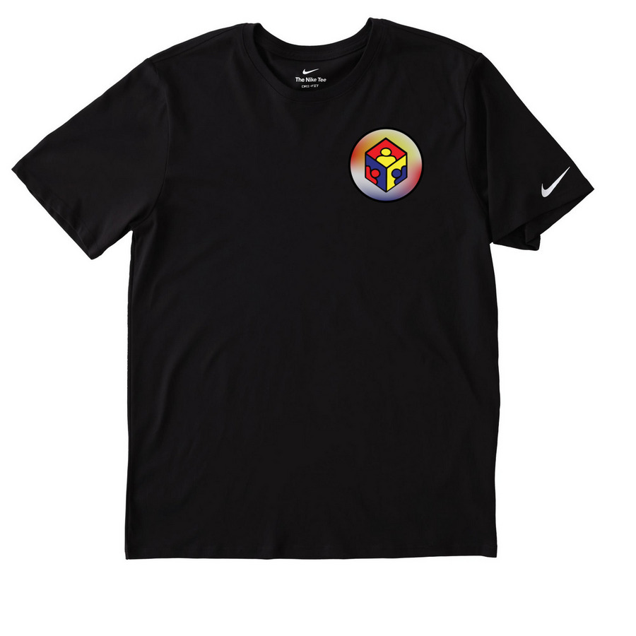 Nike Crayon Block, a Black Nike Dri-FIT Jersey Blend Performance Tee