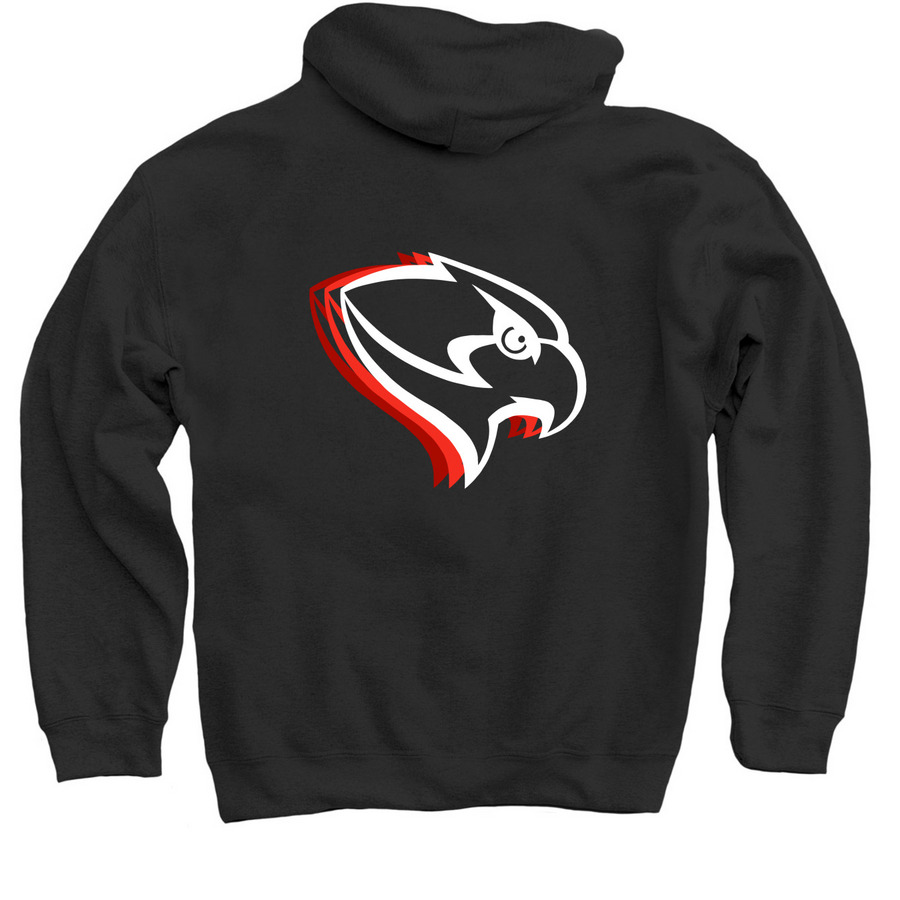 Tri-Color Stack (Two Sided) - cold weather&nbsp;, a Black Pullover Hoodie (back-view)