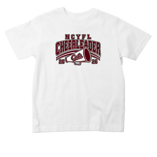 TODDLER CHEER (NO ROSTER ON BCAK), a White Toddler Tee