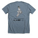 The Northern Hawk Owl Project, a Heather Slate Premium Unisex Tee (back-view)