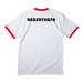 Rebirth6: Bet on Yourself, a White/ Red Cotton Ringer Tee (back-view)