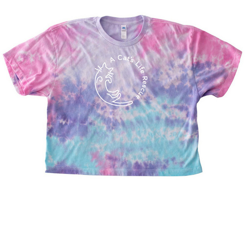 ACLR Classic Logo, a Cotton Candy Women's Tie Dye Cropped Tee