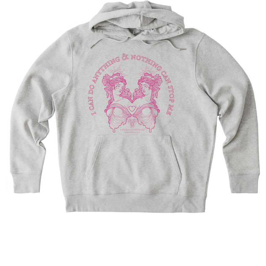 No Limits for Baddies, a Cool Heather Grey Stanley/Stella Unisex Cruiser 2.0 Pullover Hoodie