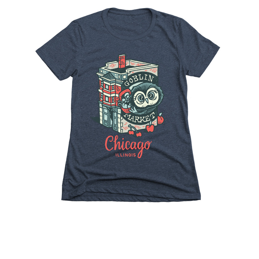 Goblin Market, a Midnight Navy Women's Slim Fit Tee