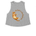 ACLR Orange Kitten&nbsp;, a Athletic Heather Women's Cropped Racerback Tank