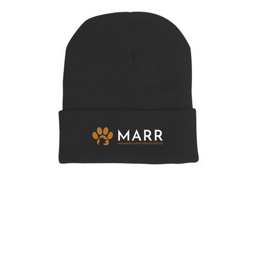 MARR Logo - Beanies, a Black Printed Cuffed Beanie