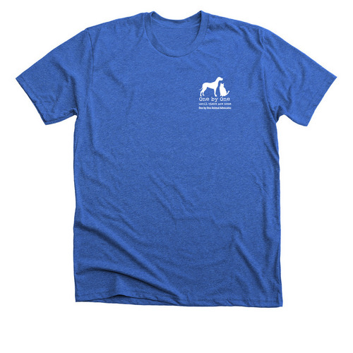 One by One Animal Advocates LOGO only&nbsp;, a Heather True Royal Premium Unisex Tee