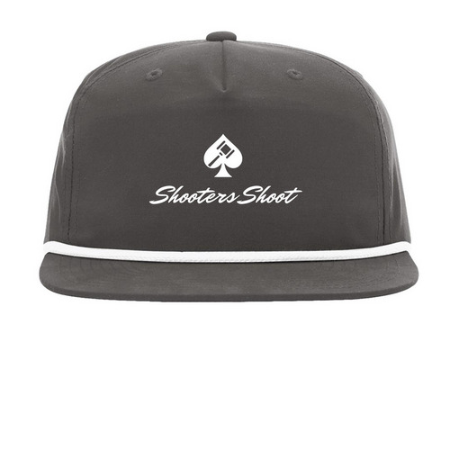 Shooters Shoot, a Charcoal/ White Printed Umpqua Snapback Cap