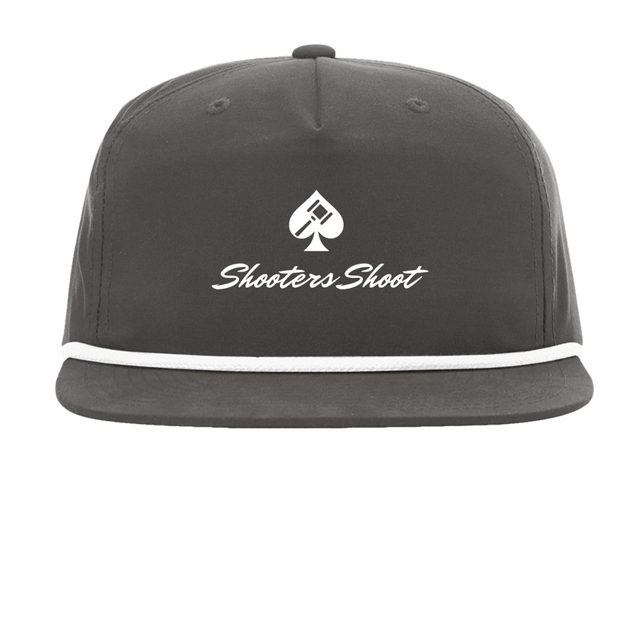 Shooters Shoot, a Charcoal/ White Printed Umpqua Snapback Cap