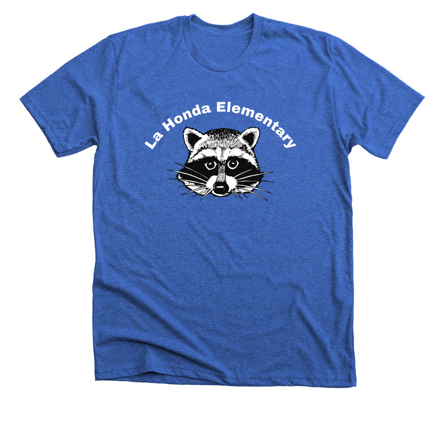 La Honda Elementary, a Heather True Royal Premium Unisex Tee