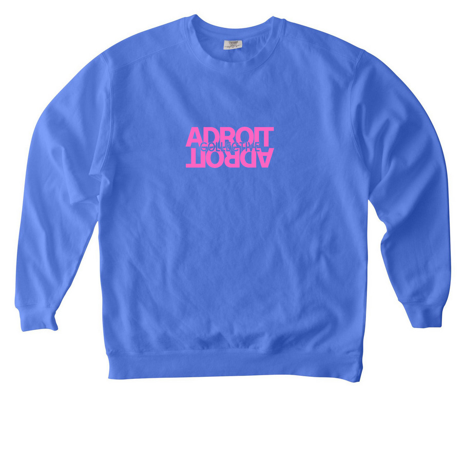 The Upside Down, a Flo Blue Comfort Colors Crewneck Sweatshirt