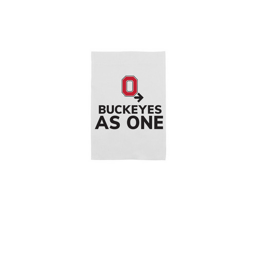 Team Buckeye Garden Flag, a White 12" x 18" Yard Flag