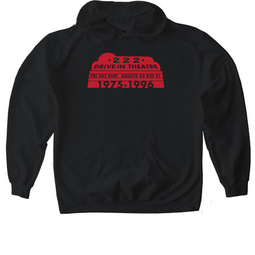 222 Drive-In Theatre, a Black Gildan Softstyle Pullover Hoodie