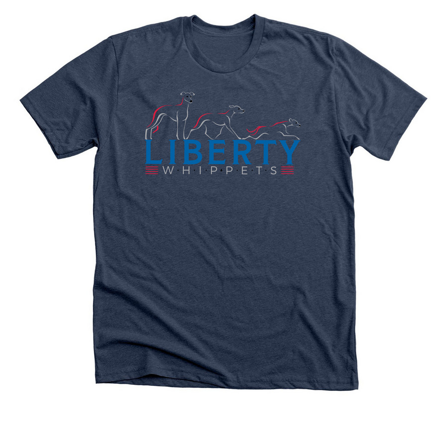 Liberty Whippets Tees, a Heather Navy Premium Unisex Tee