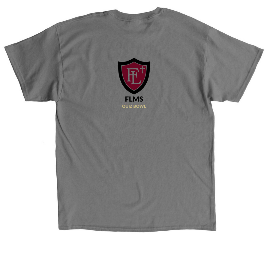 FLMS Quiz Bowl, a Charcoal Classic Unisex Tee (back-view)