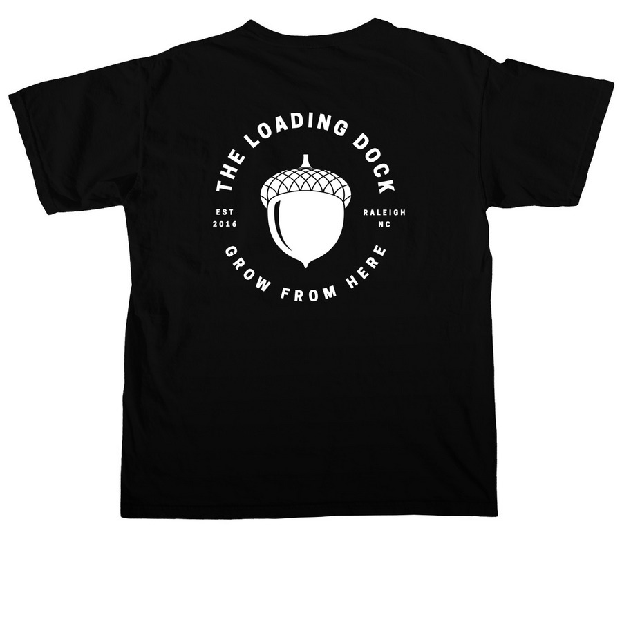 Pocket Sized Logo T-Shirt, a Black Comfort Colors Unisex Tee (back-view)