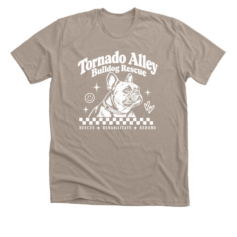 RescueRehabilitateRehome Frenchie, a Heather Stone Premium Unisex Tee