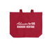 SCA Canvas Tote Bag, a Deep Red Cotton Canvas Tote Bag (back-view)