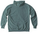 Ruck Hood, a Blue Spruce Comfort Colors Pullover Hoodie (back-view)