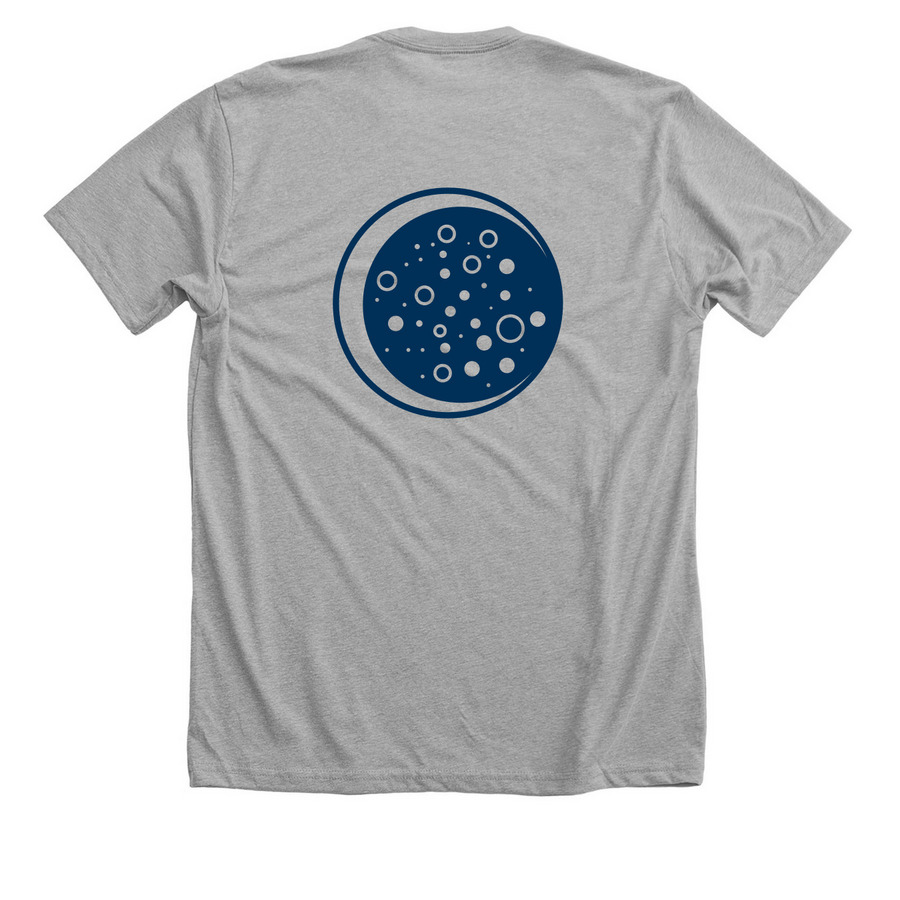 Man of the Universe, a Athletic Heather Premium Unisex Tee (back-view)