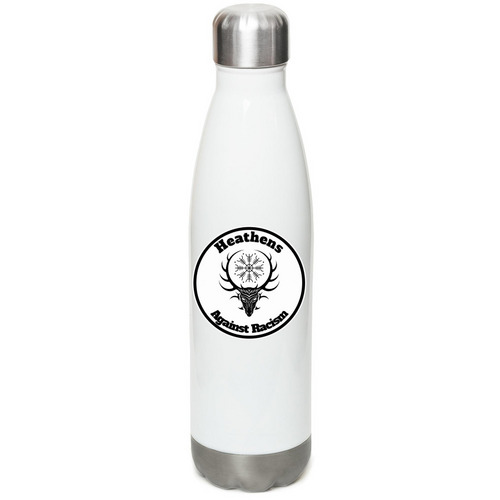 Heathens Against Racism -&nbsp; Helm of Awe, a White Stainless Steel Water Bottle