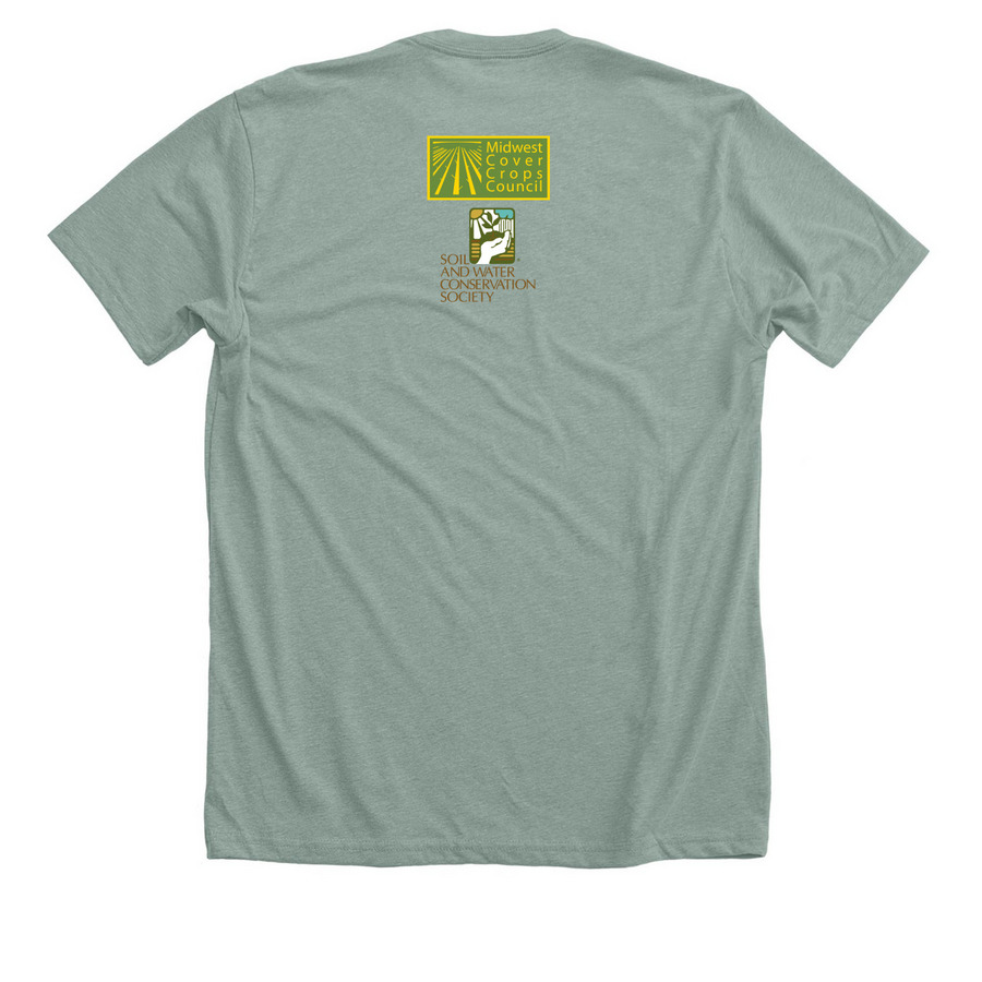 MCCC Collaboration: Under Cover, a Heather Sage Premium Unisex Tee (back-view)