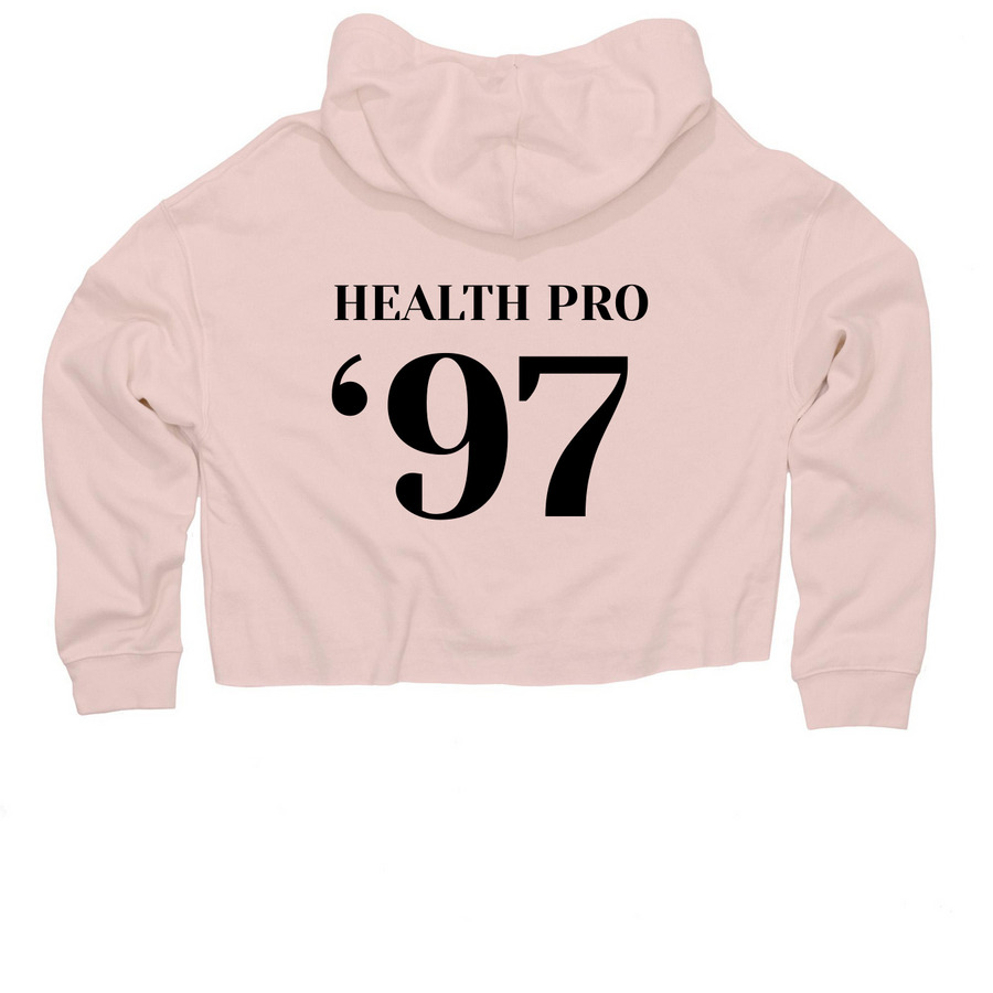 COP, a Blush Women?s Lightweight Cropped Hoodie (back-view)