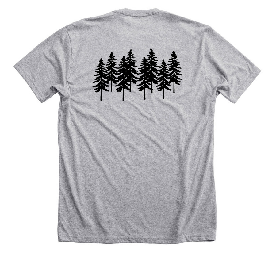 Shibas of Piney Ridge Apparel, a Athletic Heather Premium Unisex Tee (back-view)