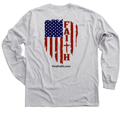 Freedom, Faith and Flag&nbsp;, a Sport Grey Classic Long Sleeve Tee
