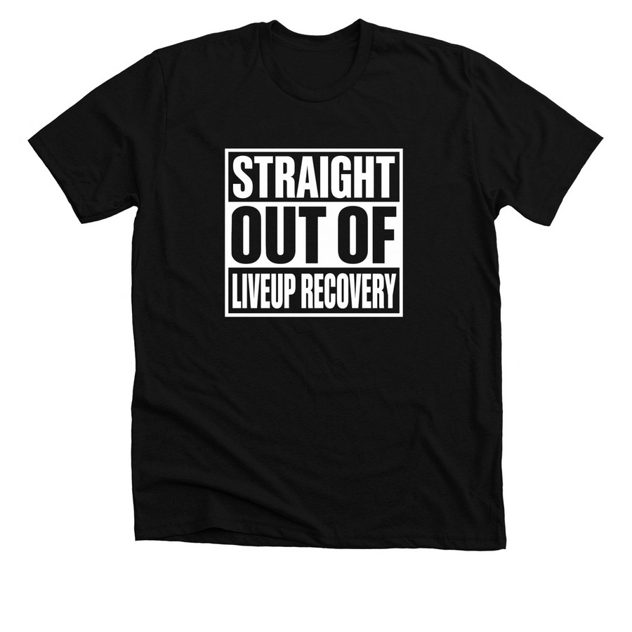 LiveUp Recovery, a Solid Black Blend Premium Unisex Tee